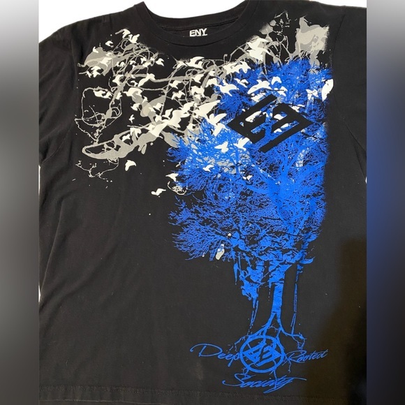 ENY CE‎ Mens 2XL Black Deep Rooted Society Tree Graphic T Shirt - Picture 2 of 4
